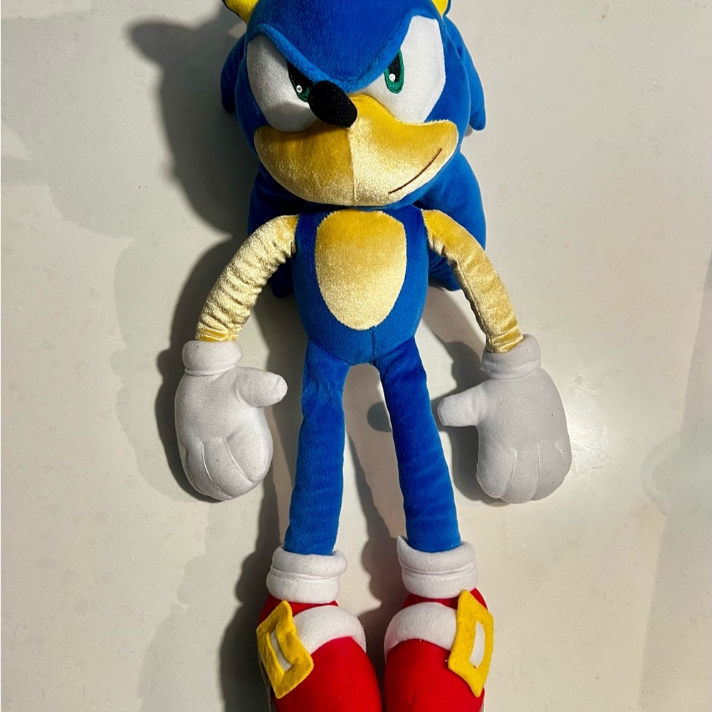 Large Sonic the hedgehog plush toy